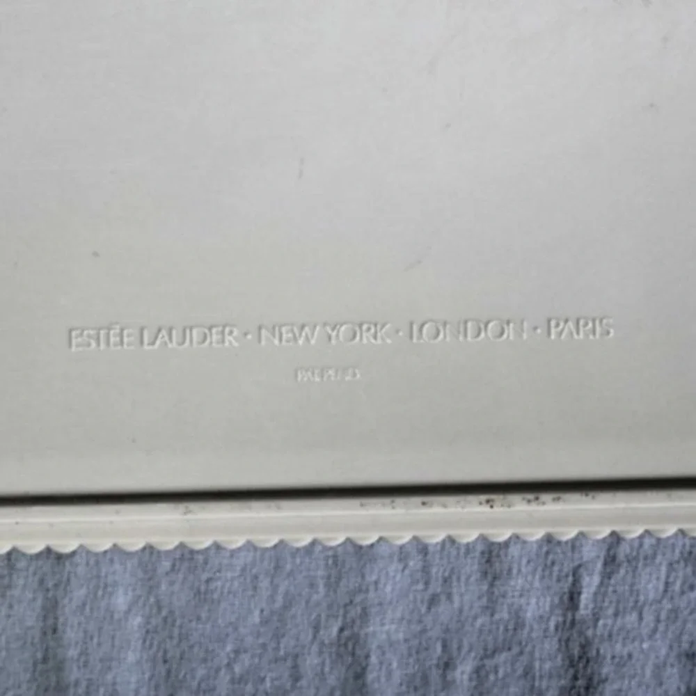 Vintage Estee Lauder Cream Plastic Vanity Tray 16